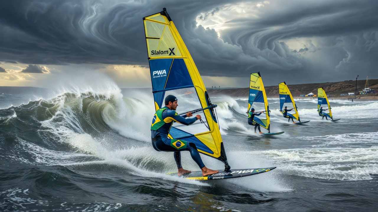 Gibson e Iachino Lideram Slalom X em Sotavento Sob Condições Extremas